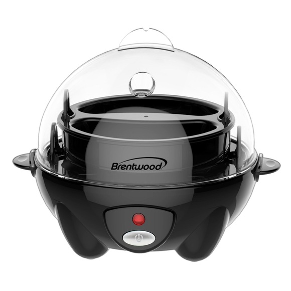 BRENTWOOD TS-1045BK ELECTRIC 7 EGG COOKER WITH AUTO SHUT OFF, BLACK - Picture 1 of 13